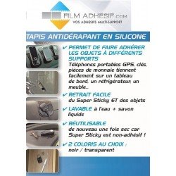 tapis antirderapant transparent jaune pour auto