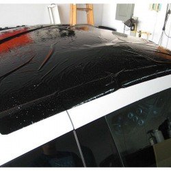  Couverture de Toit Supérieure, Demi-couverture de Toit Souple  Facile à Installer PU Noir pour Voiture